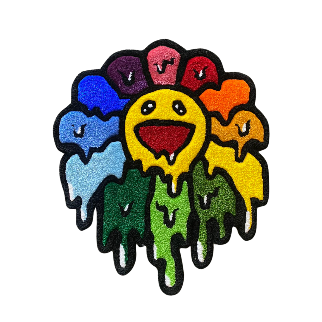 Melting Smiley Face Rug