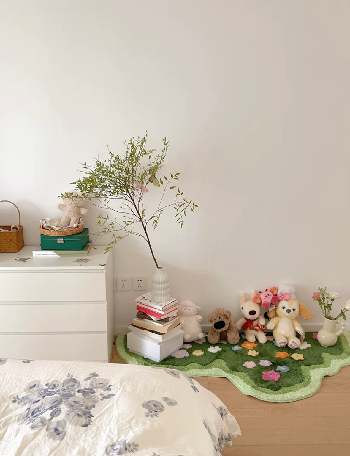 Washable Area Garden Flower Rug Non Slip Rug