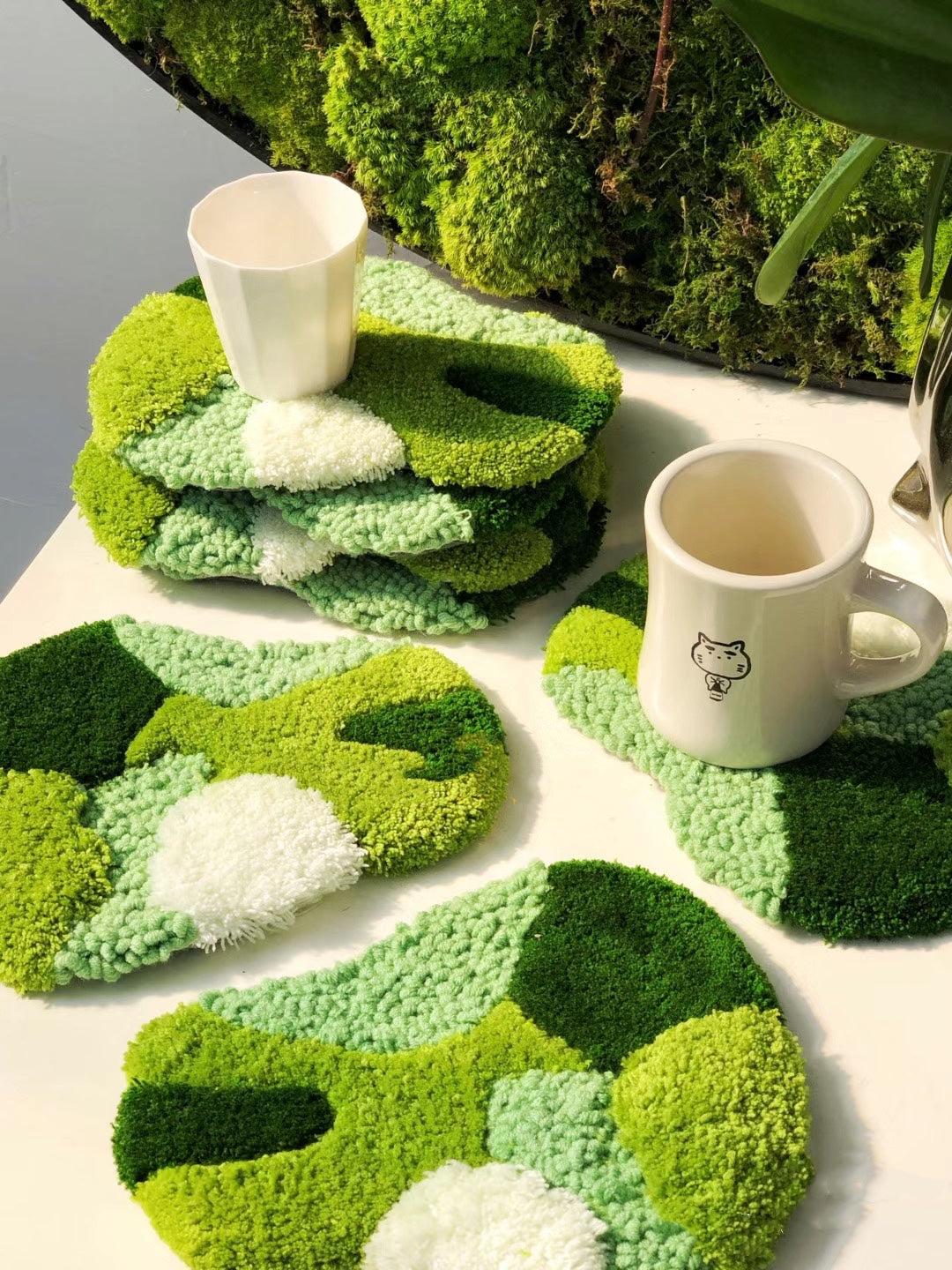 GRASSY GARDEN Moss Rug Coaster Kit – Craft Club Co