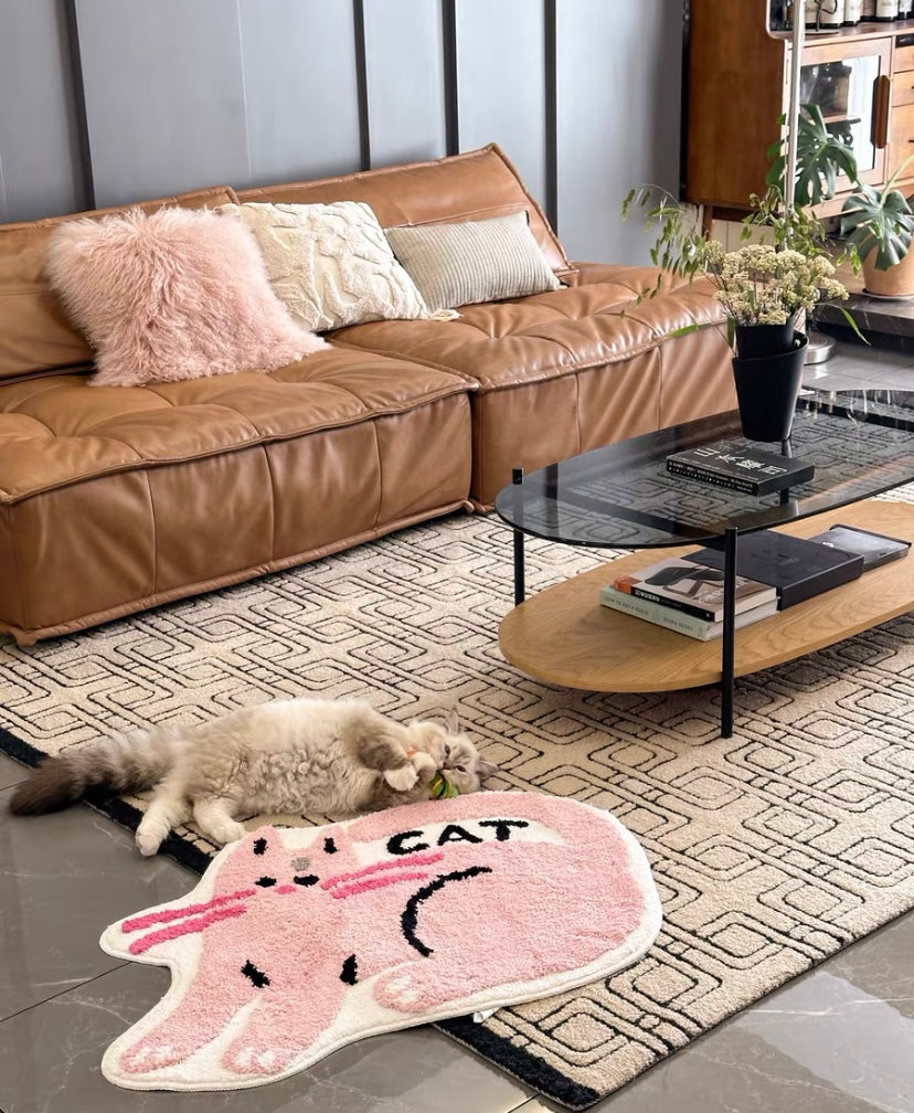 Machine Washable Animal Print Accent Rug