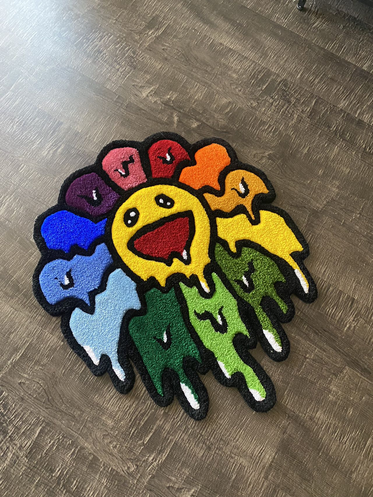 Melting Smiley Face Rug