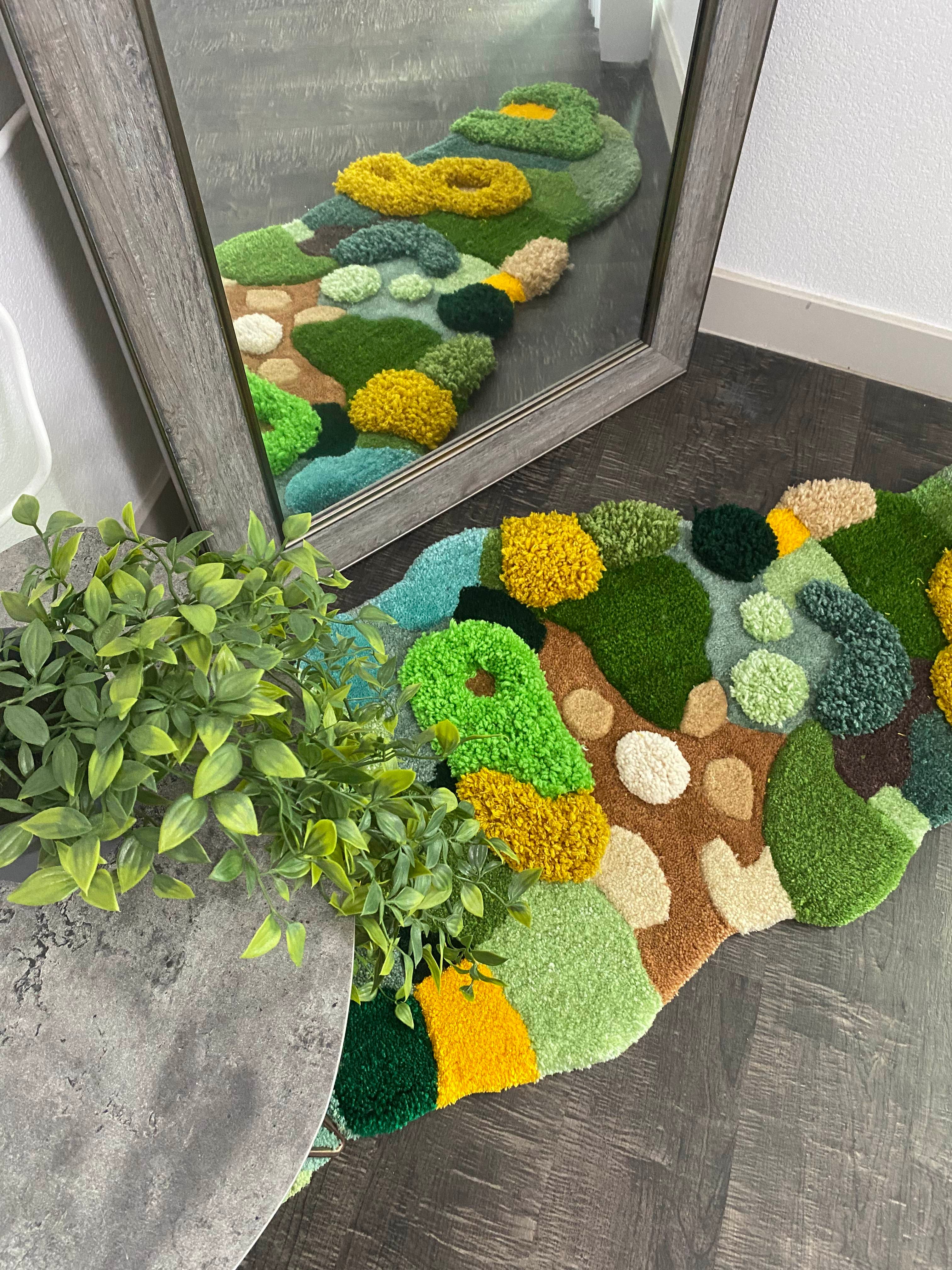Hoo Farmhouse Style Moss Rug