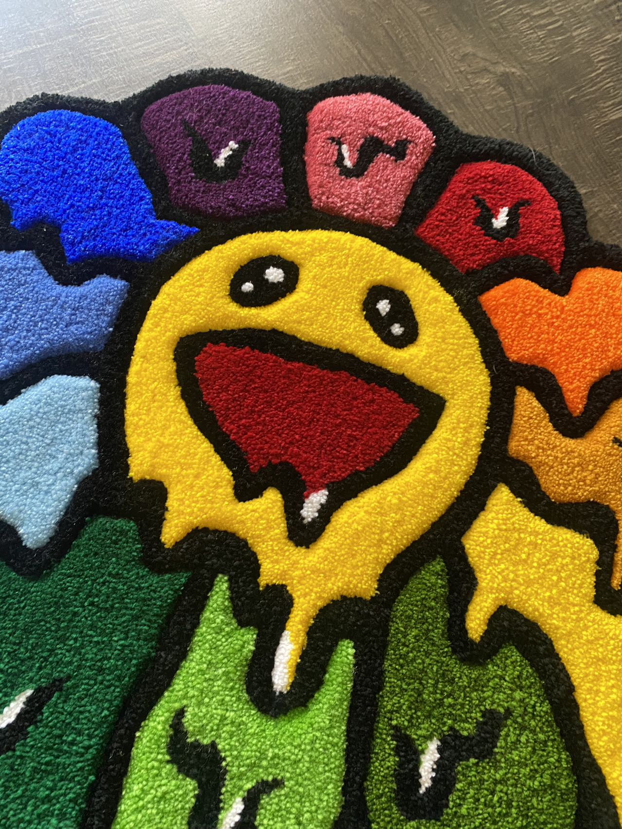 Melting Smiley Face Rug