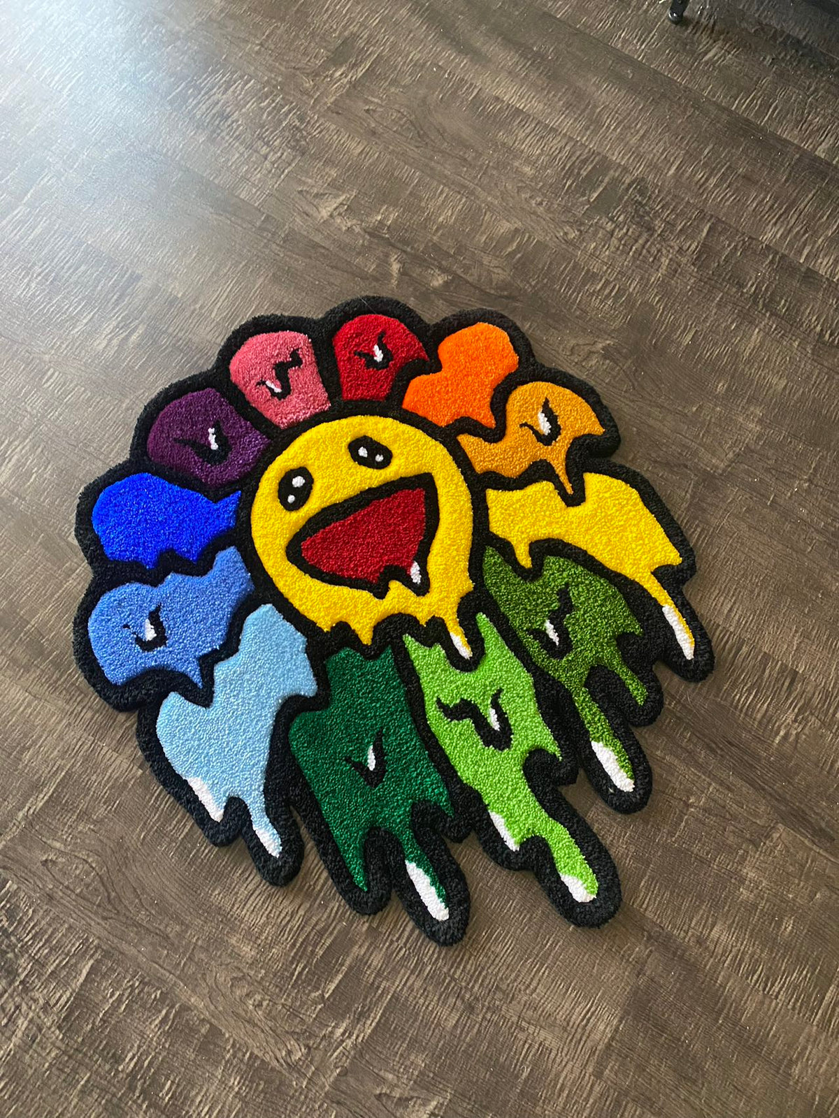 Melting Smiley Face Rug