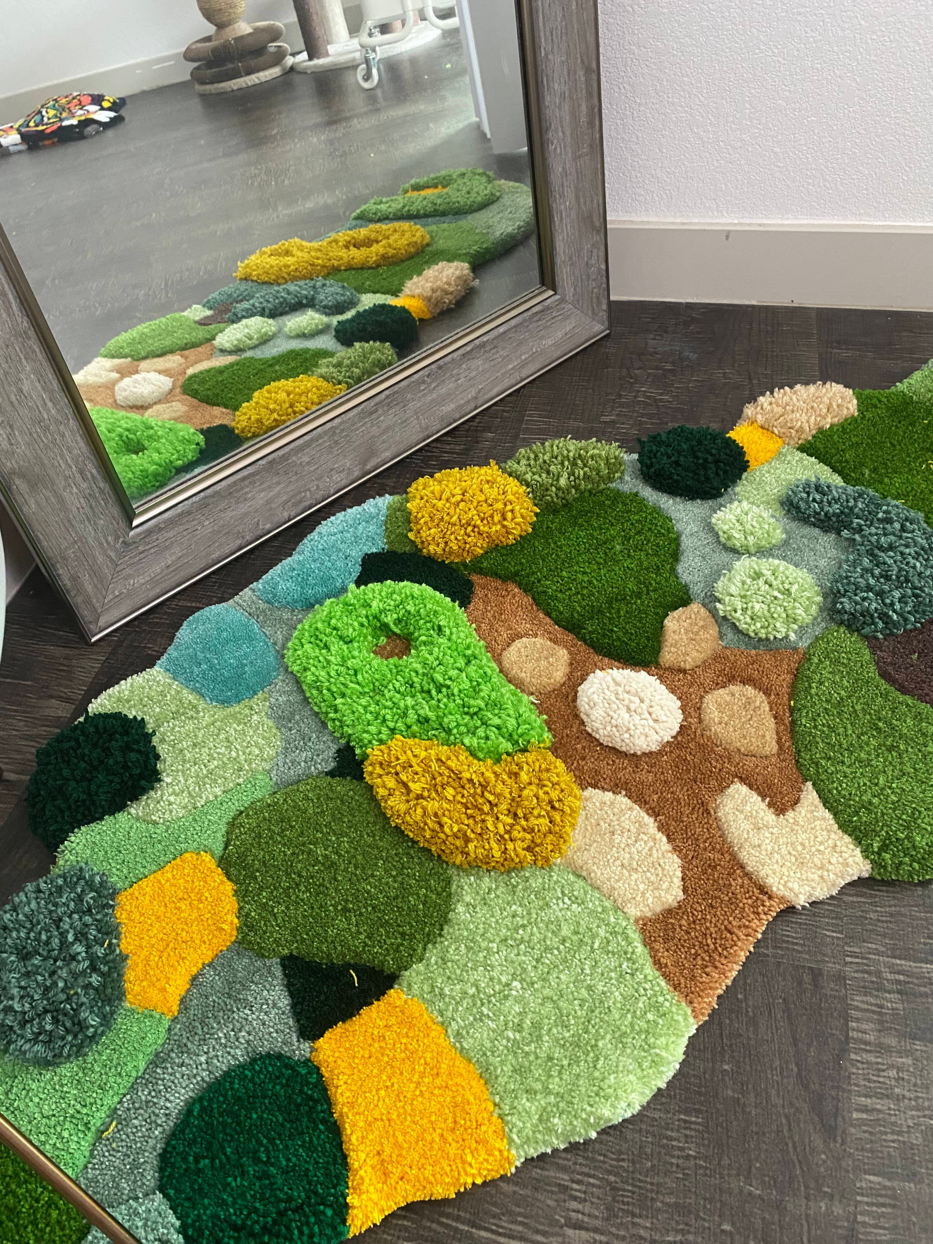 Hoo Farmhouse Style Moss Rug